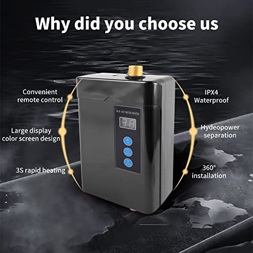 Tankless Electric Water Heater 110V 3000W Under Sink Instant Hot L867