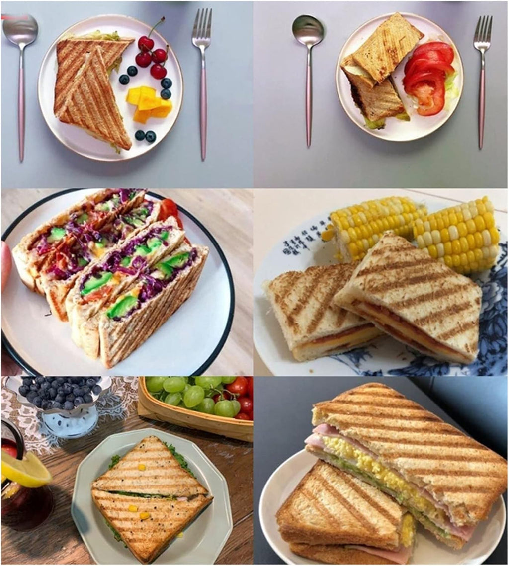 Shipenophy Hot Sandwich Maker, Nonstick Double Sided Panini Press F26181