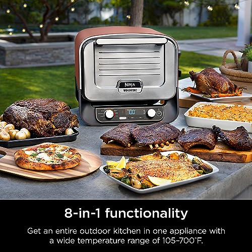 Ninja Woodfire Pizza Oven, 8-in-1 Outdoor Oven, 700°F, Terracotta Red F3554