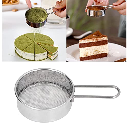 Stainless Steel Flour Sifter with Handle, Fine Mesh for Baking N44955