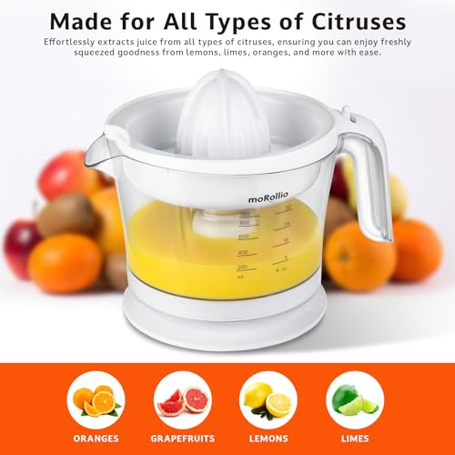 Electric Citrus Juicer with Adjustable Pulp Control, 32oz A3874
