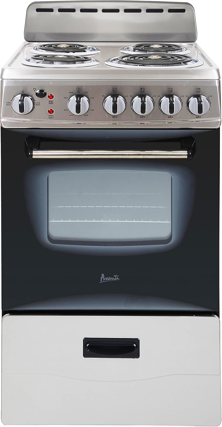 Avanti ERU200P3S ERU200 20" Electric Range Oven with Framed Glass Door, in Stainless Steel