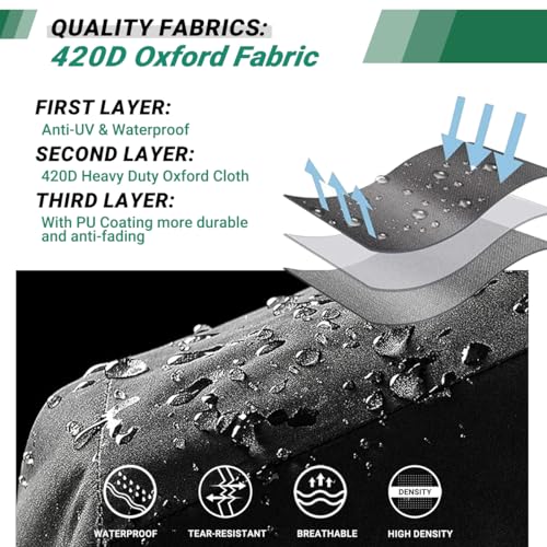 Chest Freezer Cover, Waterproof 420D Oxford, Fits 5.0 Cubic Feet S359349