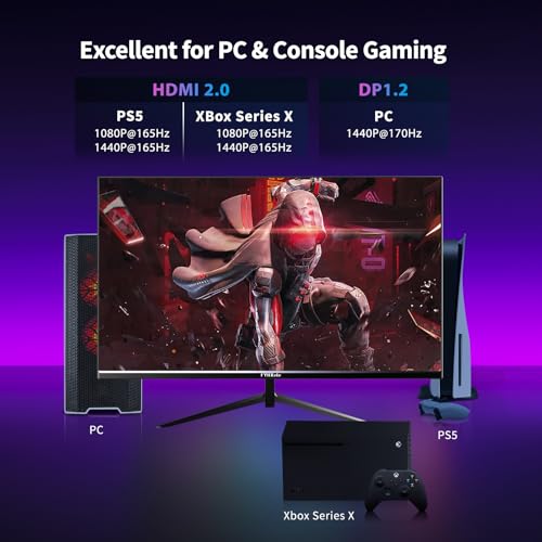 FYHXele Gaming Monitor 1ms Eye Care DisplayPort HDMI VESA Mount B312