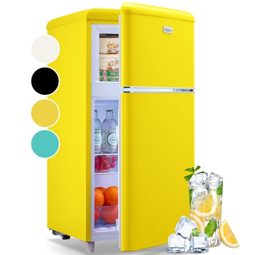 WANAI mini fridge with freezer dual door