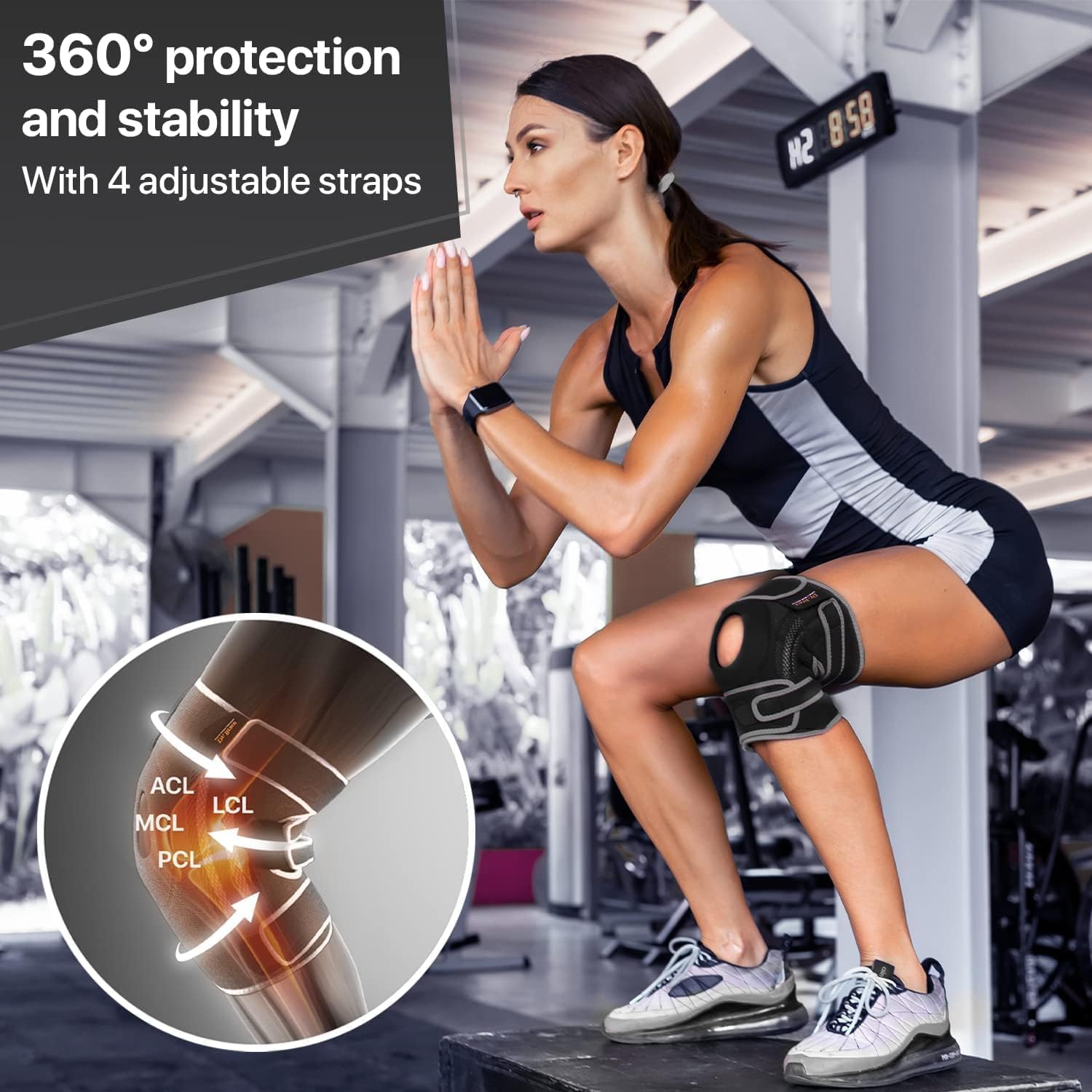 DR. BRACE ELITE Knee Brace with Side Stabilizers & Patella Gel Pads, X-Large M852