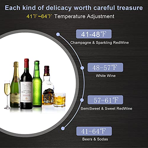 LEADZM 18/28 Bottle Freestanding Compressor Wine Fridge U2588
