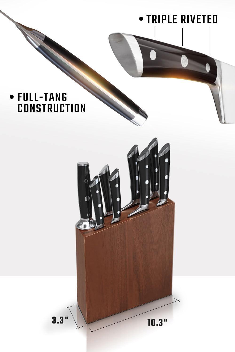 Dalstrong Gladiator Series 8-Piece Knife Block Set, German High Carbon Steel D438573