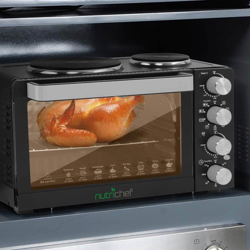NutriChef 30 Quart Convection Oven with Rotisserie and Grill L885