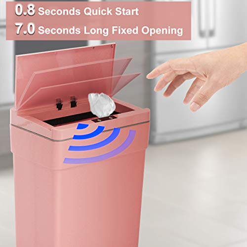 Dkelincs 13 Gallon Motion Sensor Trash Can with Lid B9532