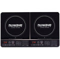 Nuwave Double Induction Cooktop, Powerful 1800W, 2 Large 8” Heating Coils, Independent Controls, 94 Temp Settings from 100°F to 575°F in 5°F Increments, 2 x 11.5” Shatter-Proof Ceramic Glass Surface