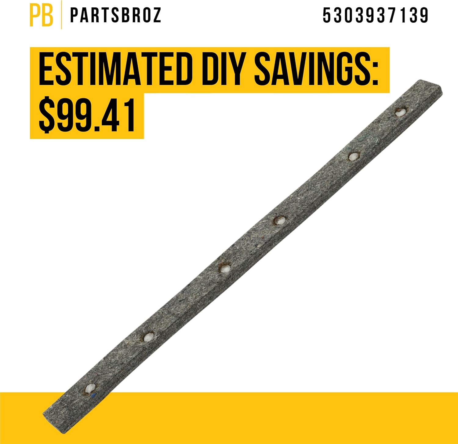 PartsBroz 5303937139 Dryer Front Felt Glide Assembly D99932