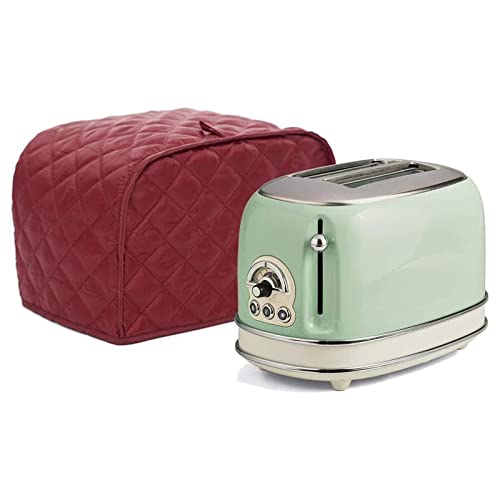 Toaster Cover, Quilted Toaster Cover 2 Slice,Kitchen Small Appliance Covers, Toaster Cover Fits for Most Standard 2 slice Toasters, Universal Size Microwave Oven Dustproof Cover Women Gift (Black)