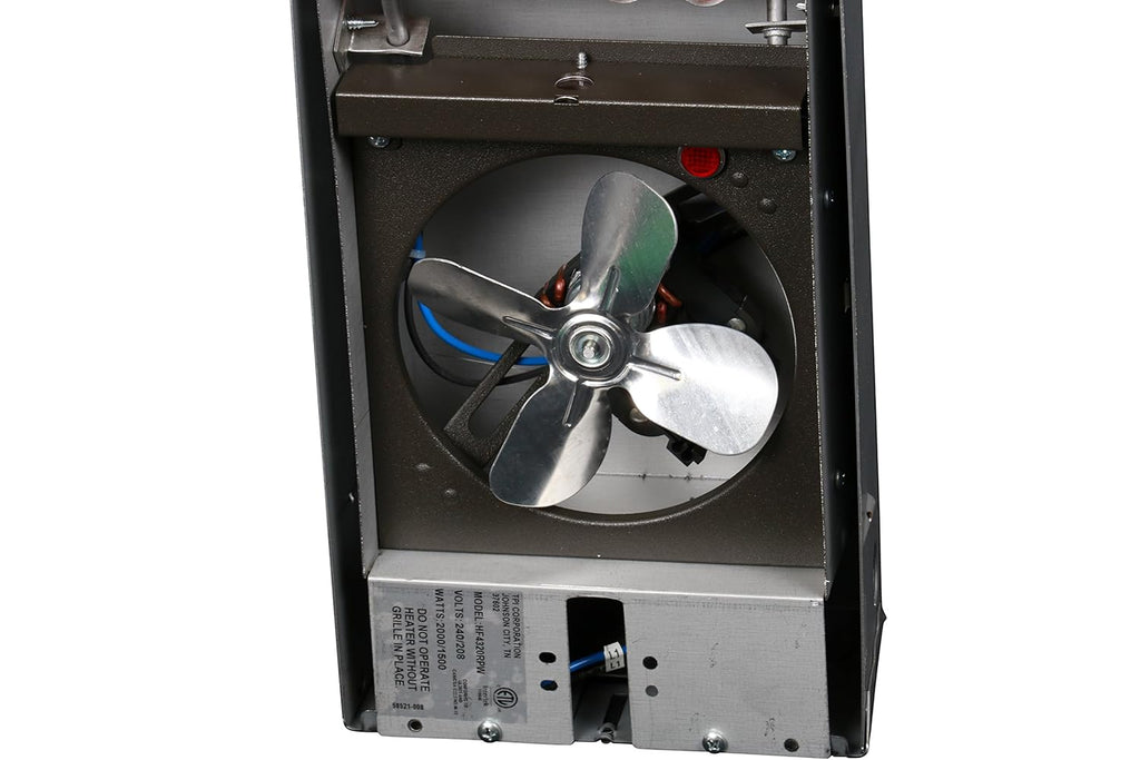 TPI HF4320T2RPW Series 4300 Low Profile Fan Forced Wall Heater, White, 2000/1500 W F425