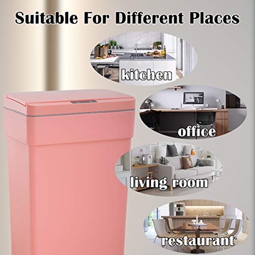 Dkelincs 13 Gallon Motion Sensor Trash Can with Lid B9532