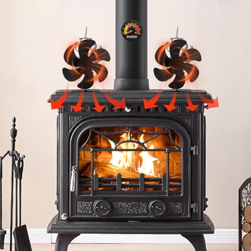 JossaColar Wood Stove Fan for Buddy Heater, Heat Powered Fireplace Fan B53667