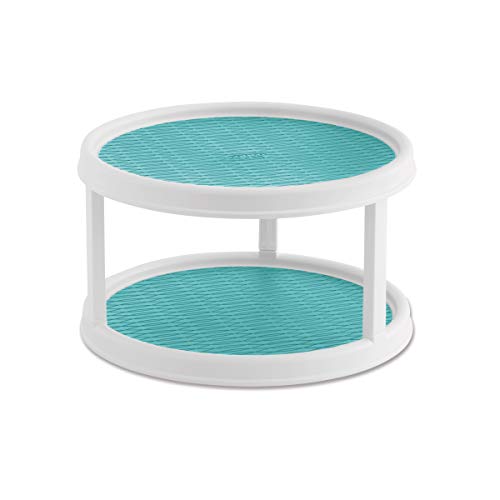 Copco 2555-0187 Non-Skid 2-Tier Pantry Cabinet Lazy Susan Turntable