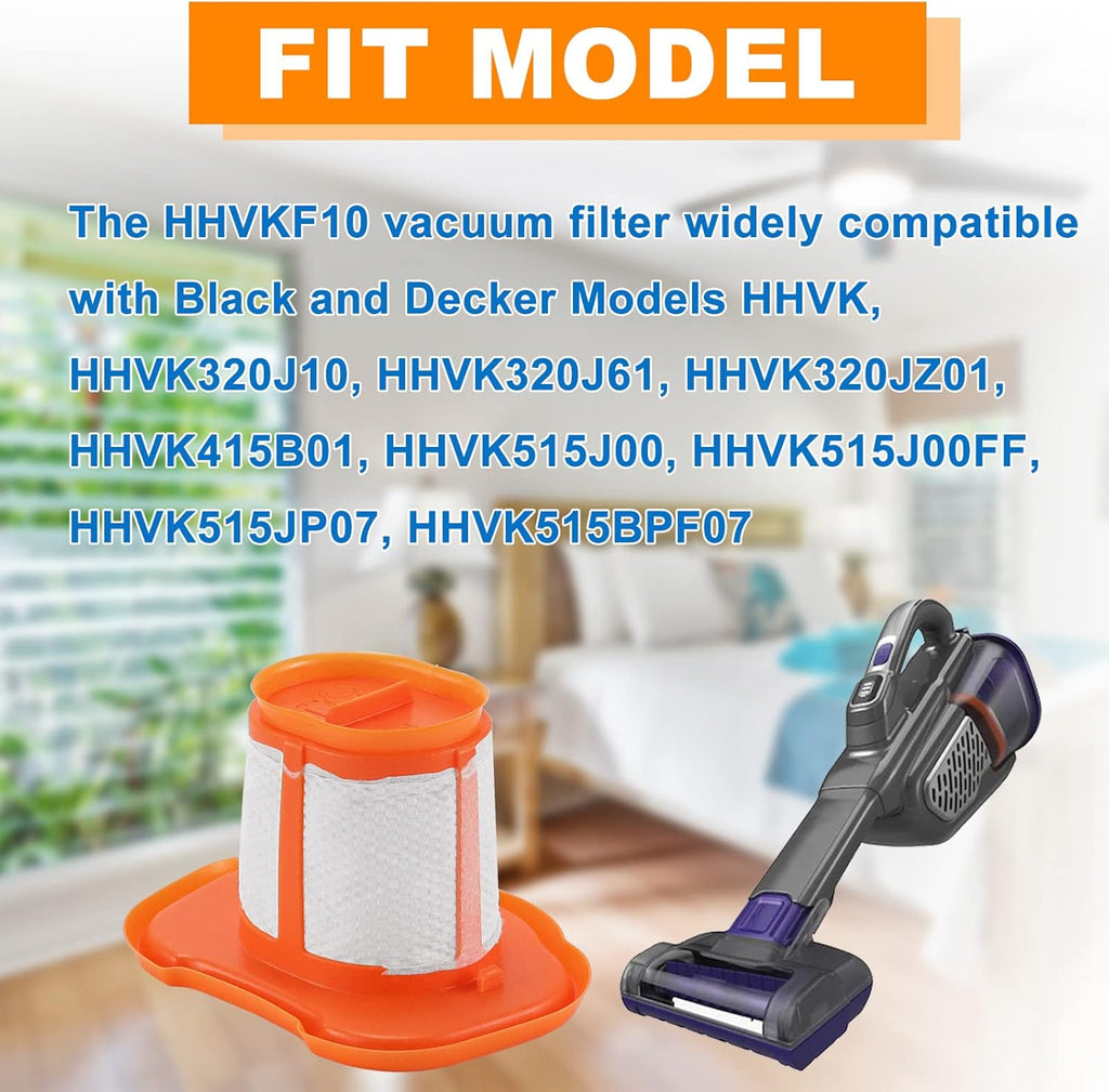 HHVKF10 Filter Replacement for Black and Decker Hand Vacuum, Washable J9337