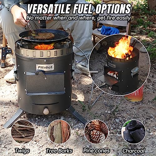 Fitinhot Rocket Stove Portable Camping Stove J5704