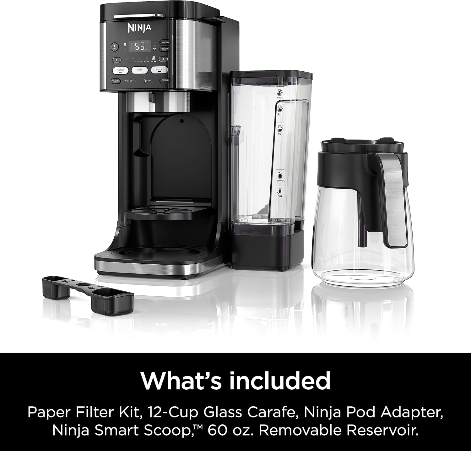 Ninja CFP101 DualBrew Hot & Iced Coffee Maker, Single-Serve & 12-Cup, Black D982908