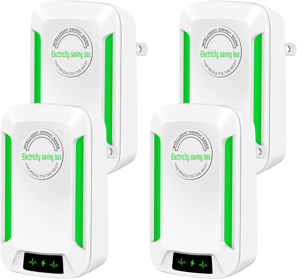Pro Power Saver Electricity Saving Device Save Electricity, Stop Watt Energy Saving Device, Smart Electricity Saving Box US Plug 90V-250V 60KW - 4 Pack