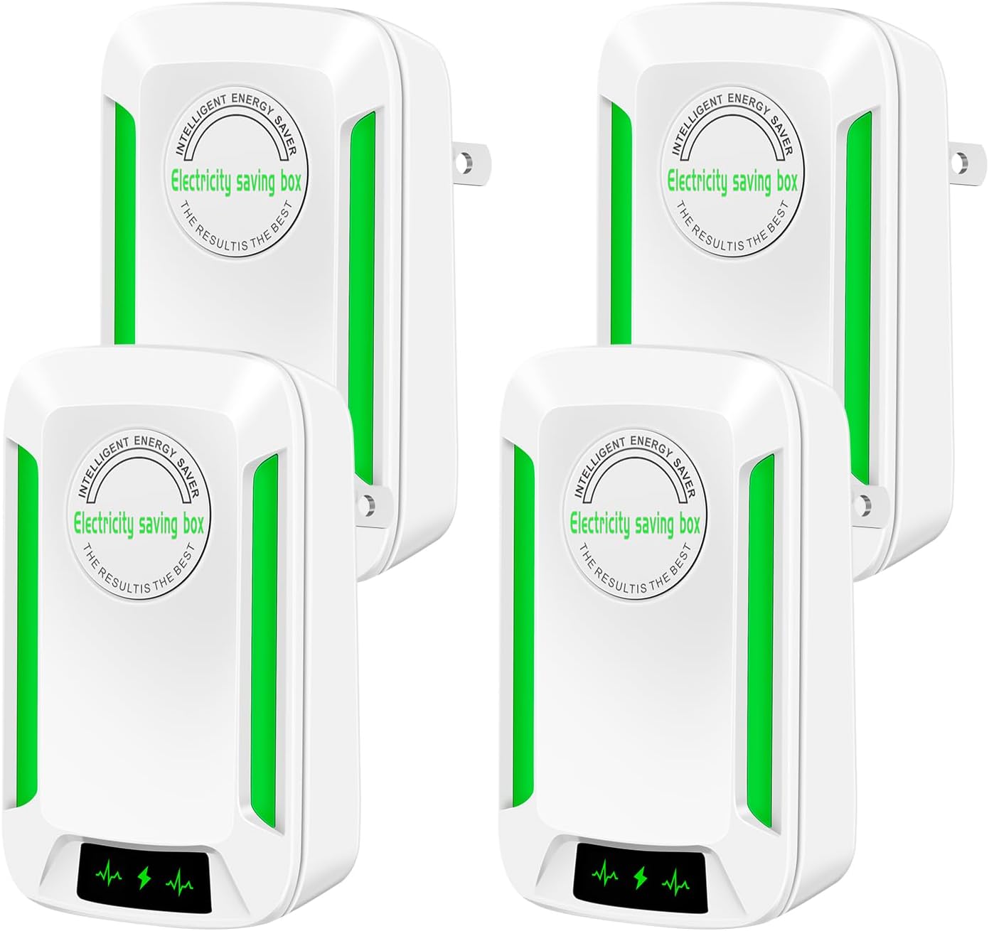 Pro Power Saver Electricity Saving Device Save Electricity, Stop Watt Energy Saving Device, Smart Electricity Saving Box US Plug 90V-250V 60KW - 4 Pack