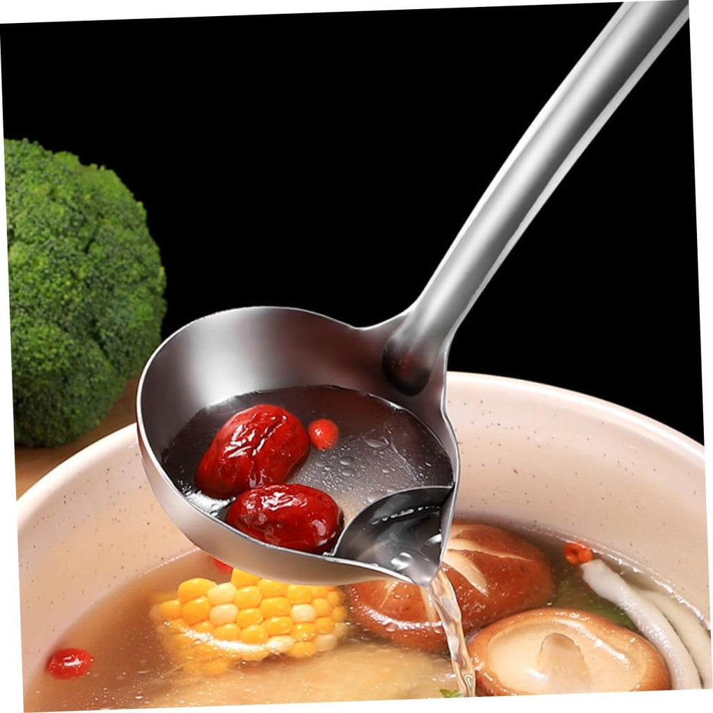 304 Stainless Steel Oil Filter Spoon Kitchen Strainer Ladle Q9255