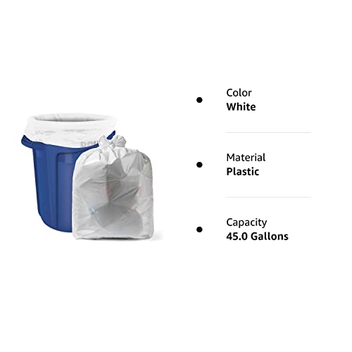 Aluf Plastics 4 Gallon 0.5 Mil White Trash Bags E4881