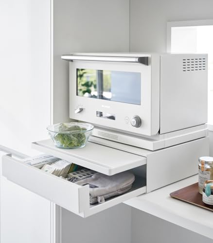 Yamazaki Countertop Drawer - Modern Kitchen Organizer, Pull Out Shelf, Durable Steel Q679