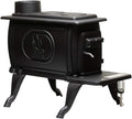 US Stove Company Rustic 900 Square Foot Clean Cast Iron Log Burning Wood Stove Reaching Up T0 54,000 BTUswith Cool Touch Safety Handle