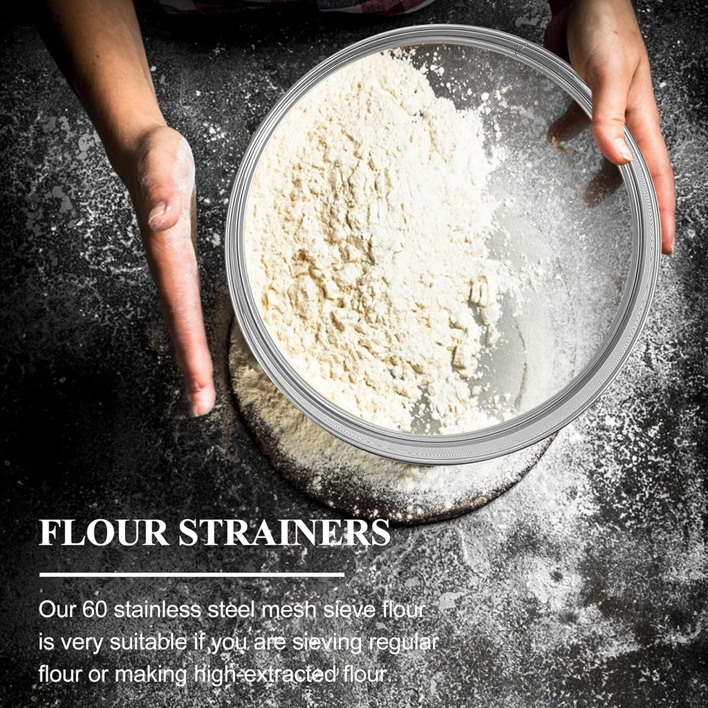 Balacoo 4pcs Plastic Flour Sifter with Stainless Steel Mesh L77806