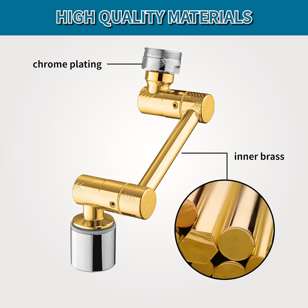 Vitbirih 1080° Rotating Faucet Extender 2-Mode Sprayer for Bathroom Kitchen Sink D9975