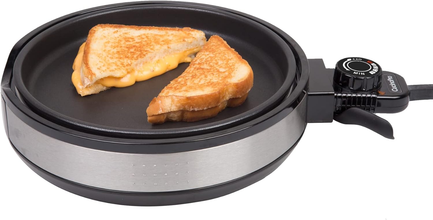Multi Baker Deluxe Electric Appliance with Temp Control and 3 Interchangeable Skillets P9785