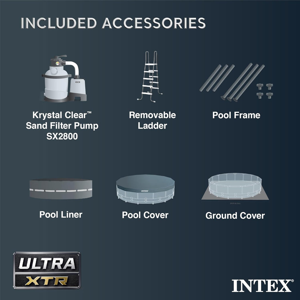 INTEX Ultra XTR Deluxe Above Ground Swimming Pool Set 24ft x 52in N661