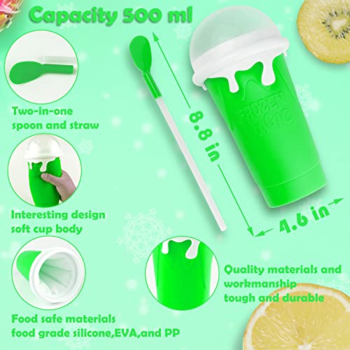 Large Slushie Maker Cup 500ml Double Layers Silicone Squeeze Cup I5789