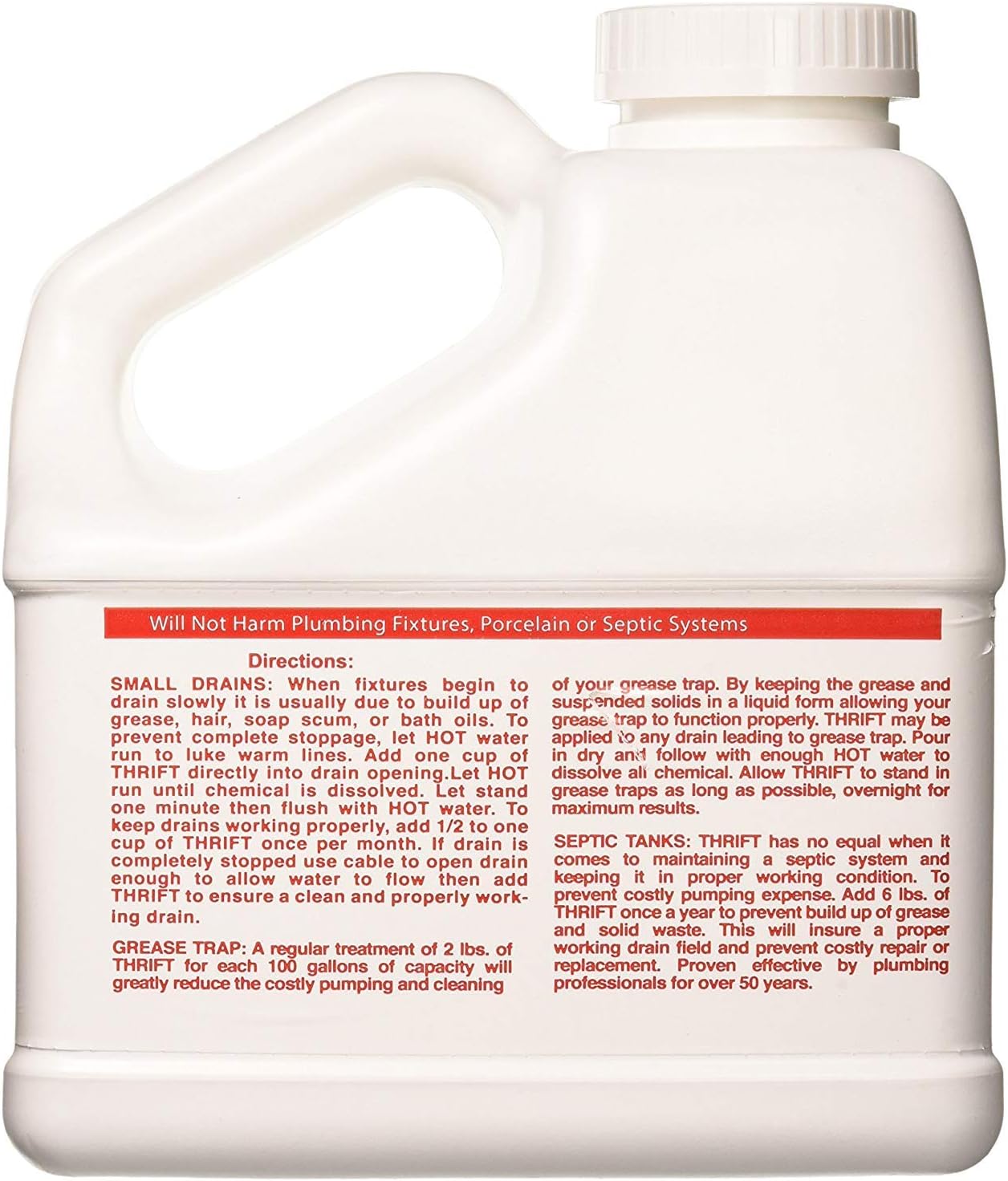 THRIFT T-600 Alkaline Granular Drain Cleaner, 6 lb. (4 Pack) X9818