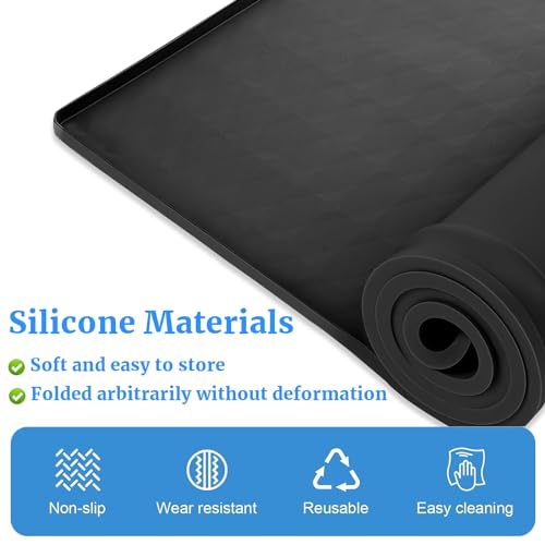 Washer Dryer Top Protector Mat Anti-Slip Silicone Waterproof Cover Pad E65070