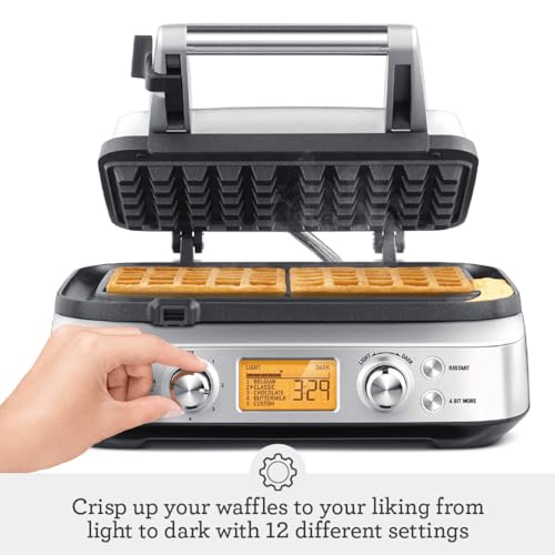Breville Smart Waffle Pro 2 Slice Stainless Steel Waffle Maker Z317378