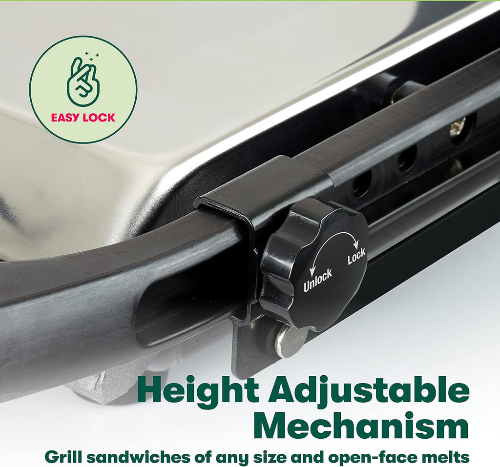 BELLA Panini Press, Sandwich Maker & Indoor Grill, Stainless Steel F18898