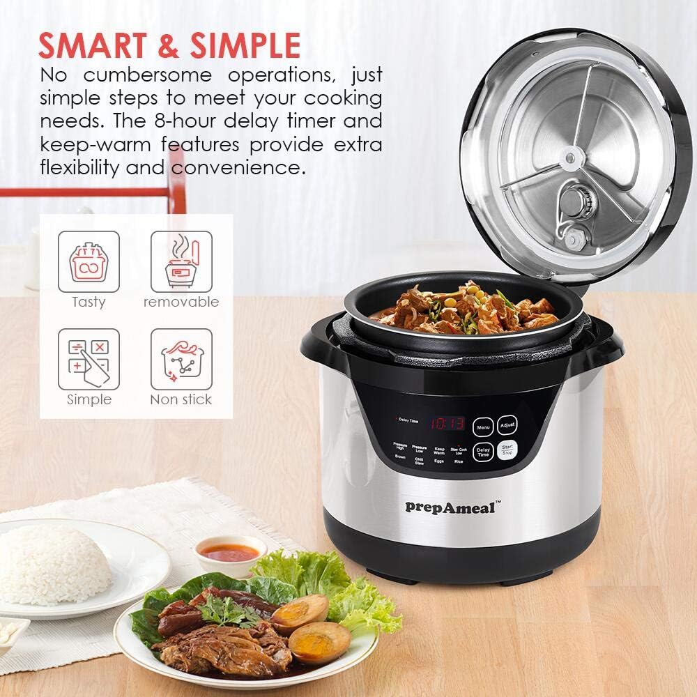 3 Quart 8-in-1 Programmable Electric Pressure Cooker U79872
