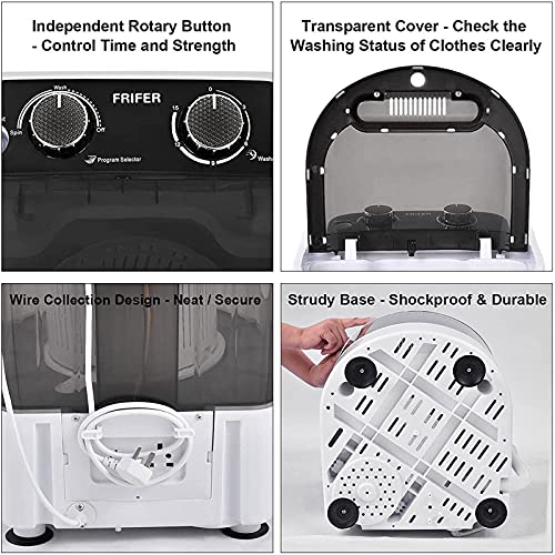 Portable Compact Washer and Spinner Combo, 10 lbs Capacity A9066