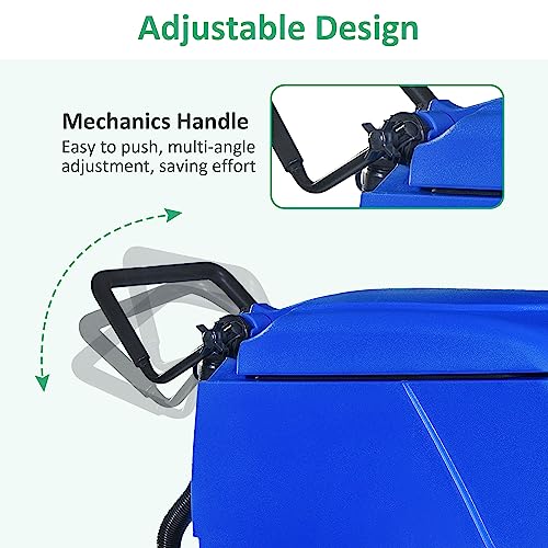 E-Macht Automatic Floor Scrubber Machine with Adjustable Handle J388