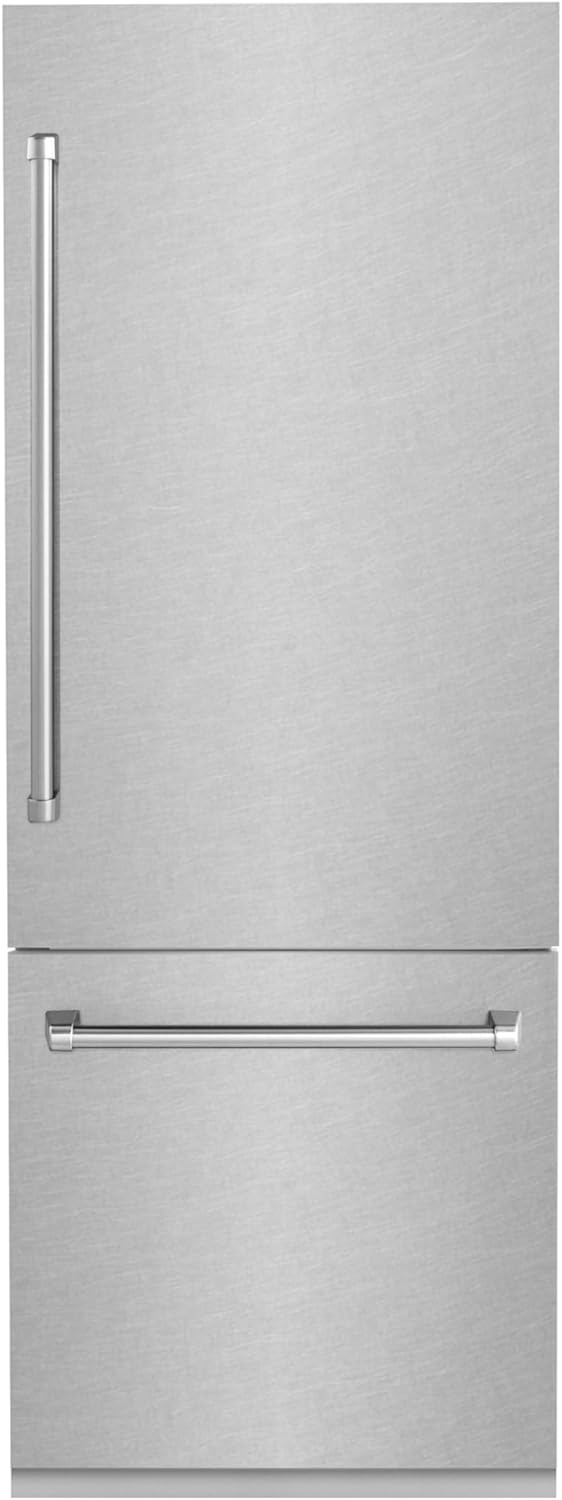 ZLINE 30" 16.1 cu. ft. Built-In 2-Door Bottom Freezer Refrigerator with Internal Water and Ice Dispenser in Fingerprint Resistant Stainless Steel