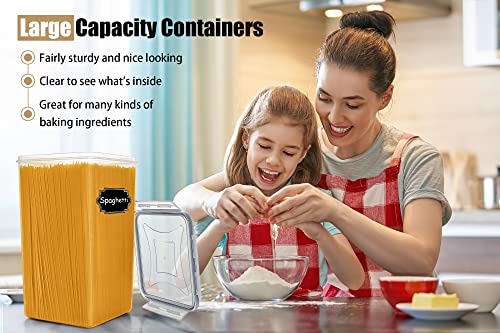 Wildone Large Food Storage Containers 5.2L Airtight BPA Free, 4 Pieces with Labels H84825