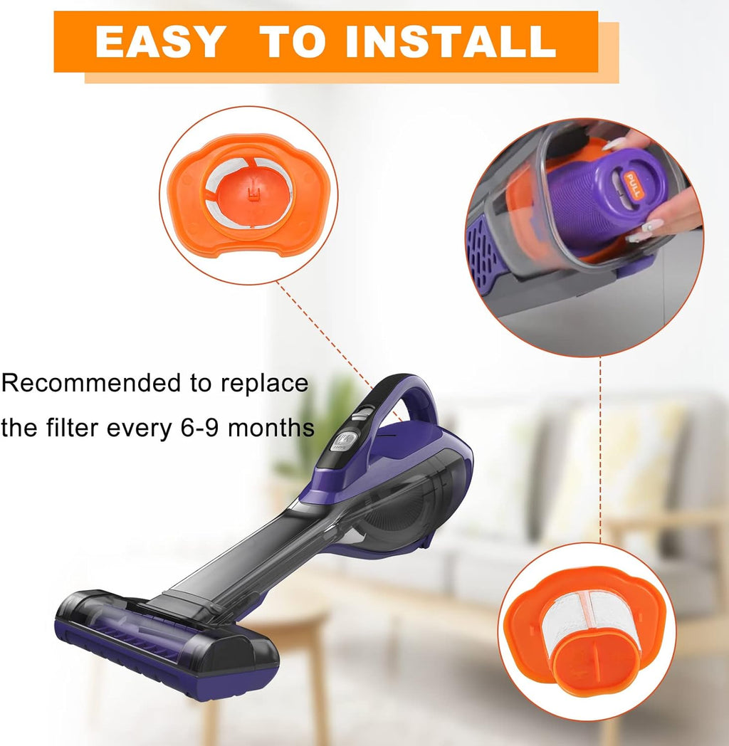 HHVKF10 Filter Replacement for Black and Decker Hand Vacuum, Washable J9337