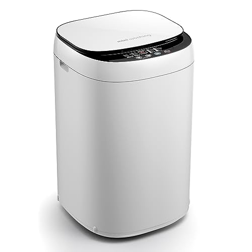 Giantex Portable Washing Machine, 7.7lbs Capacity Compact Washer with Drain Pump, 0.78 Cu.ft Laundry Washer with 10 Wash Program, 3 Water Level, LED Display, All-in-One Washer Spinner Combo