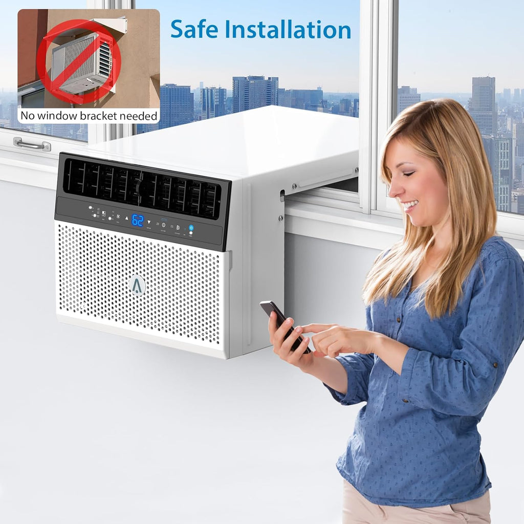 6000BTU U-Shaped Window Air Conditioner, Ultra Quiet, Cools Up to 250 sq. ft. L47928