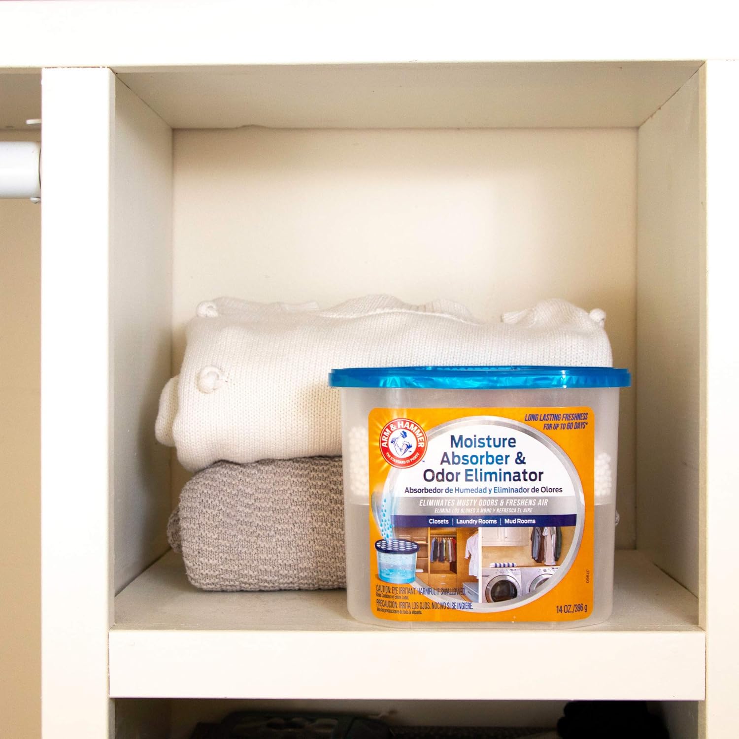 Arm & Hammer Fragrance Free Disposable Moisture Absorber 14 oz. Tub G65124