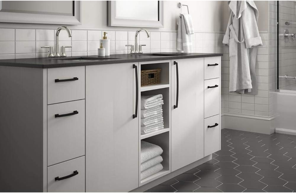 Classic Edge 12 in. Matte Black Appliance Pull Y786569