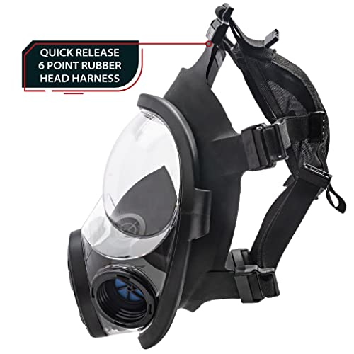 Parcil Distribution NB-100 Tactical Gas Mask Full Face Respirator Q198